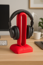 Cushion Headphone Stand Red Modern Desk Stand
