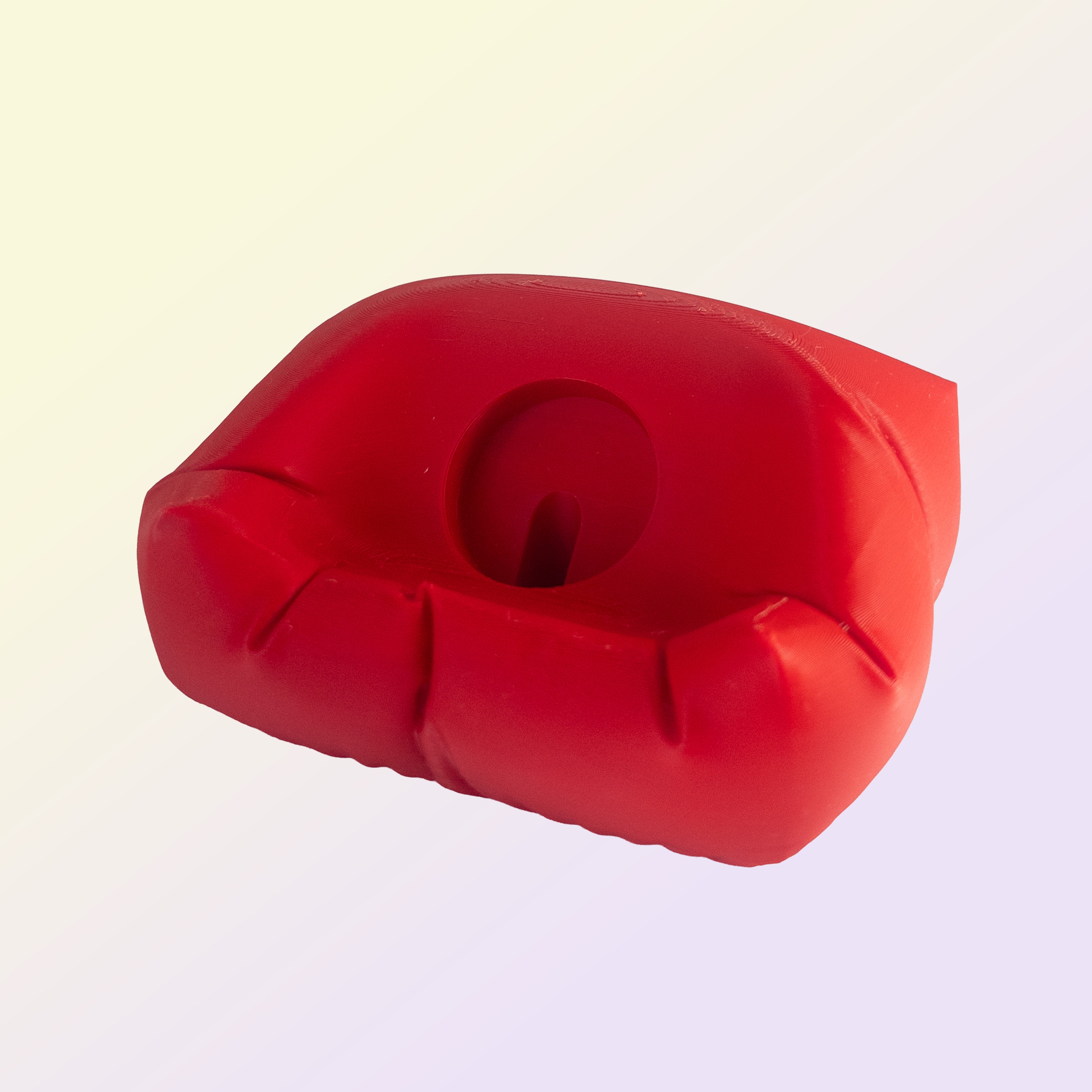 CushCharge – The 3D-Printed Cushion-Inspired Charging Stand for AirPods (MagSafe-Compatible) Red