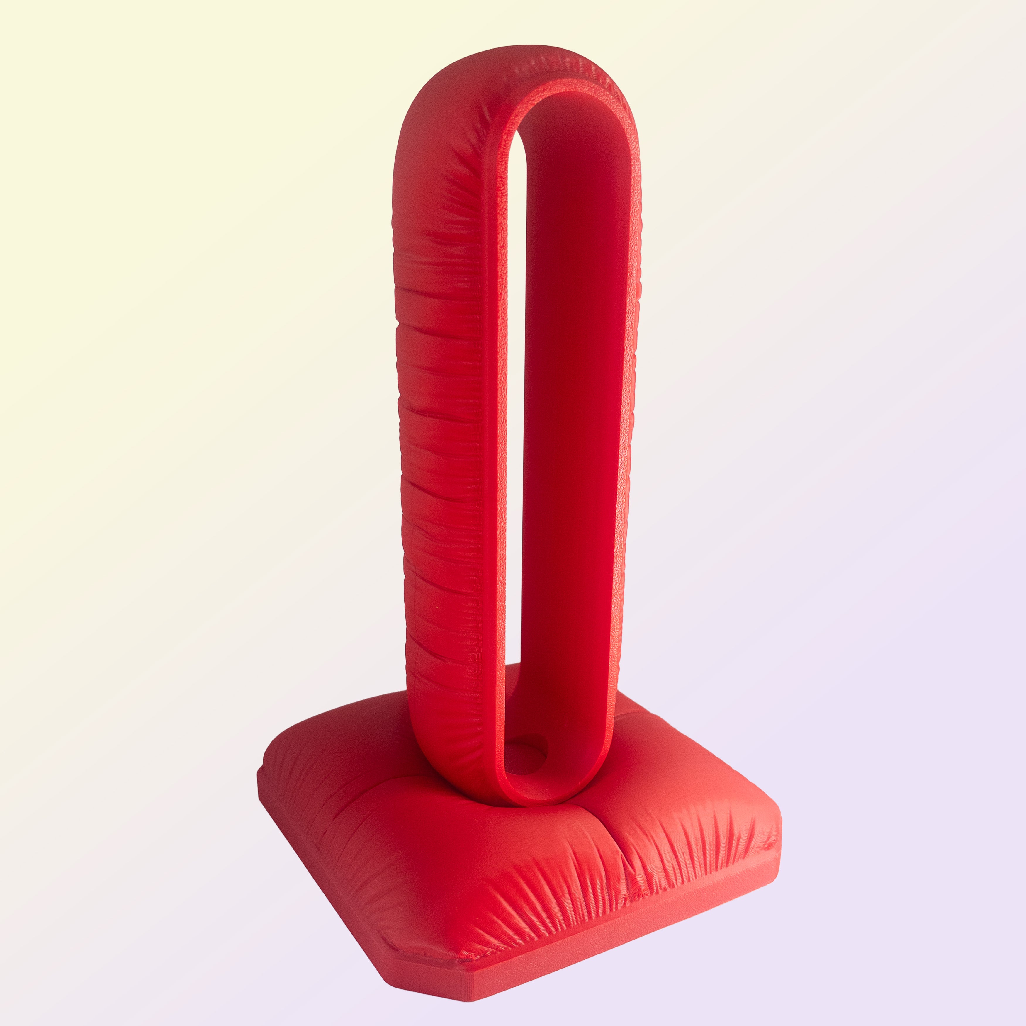 Cushion Headphone Stand Red Modern Desk Stand