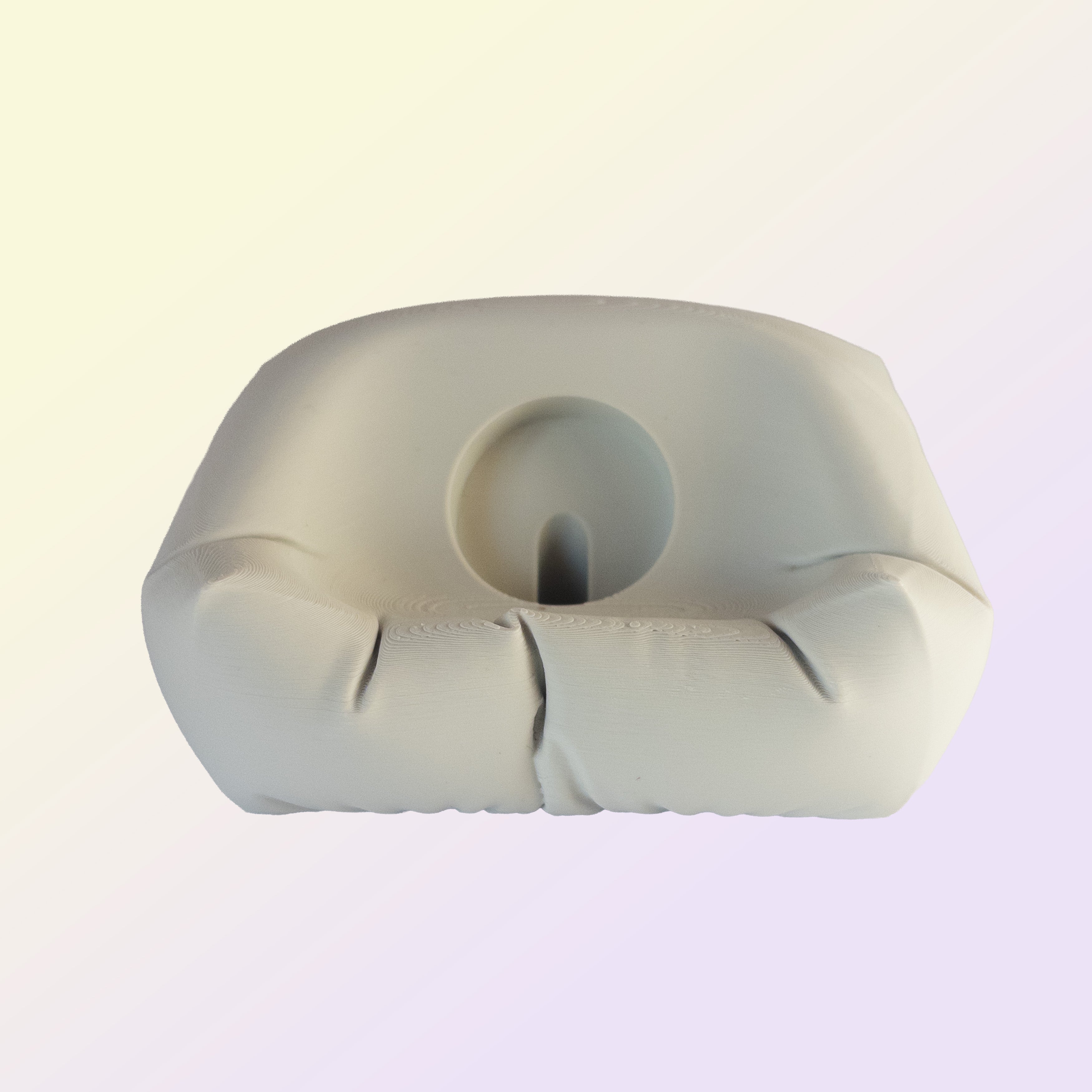 CushCharge – The 3D-Printed Cushion-Inspired Charging Stand for AirPods (MagSafe-Compatible) Stone White